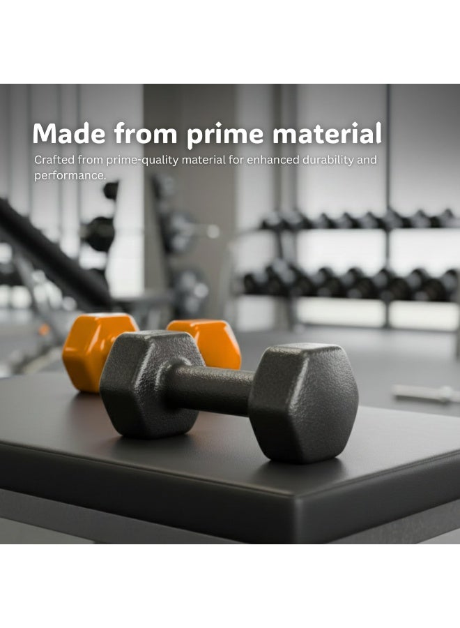 ENDLESS  Vinyl Coated Fixed Dumbbell for Gym Exercises | Pair of 2 Kg ( 2 * 4.4 LB ) | Material : Iron with Vinyl Coat | Weights for Women and Men - Image 2